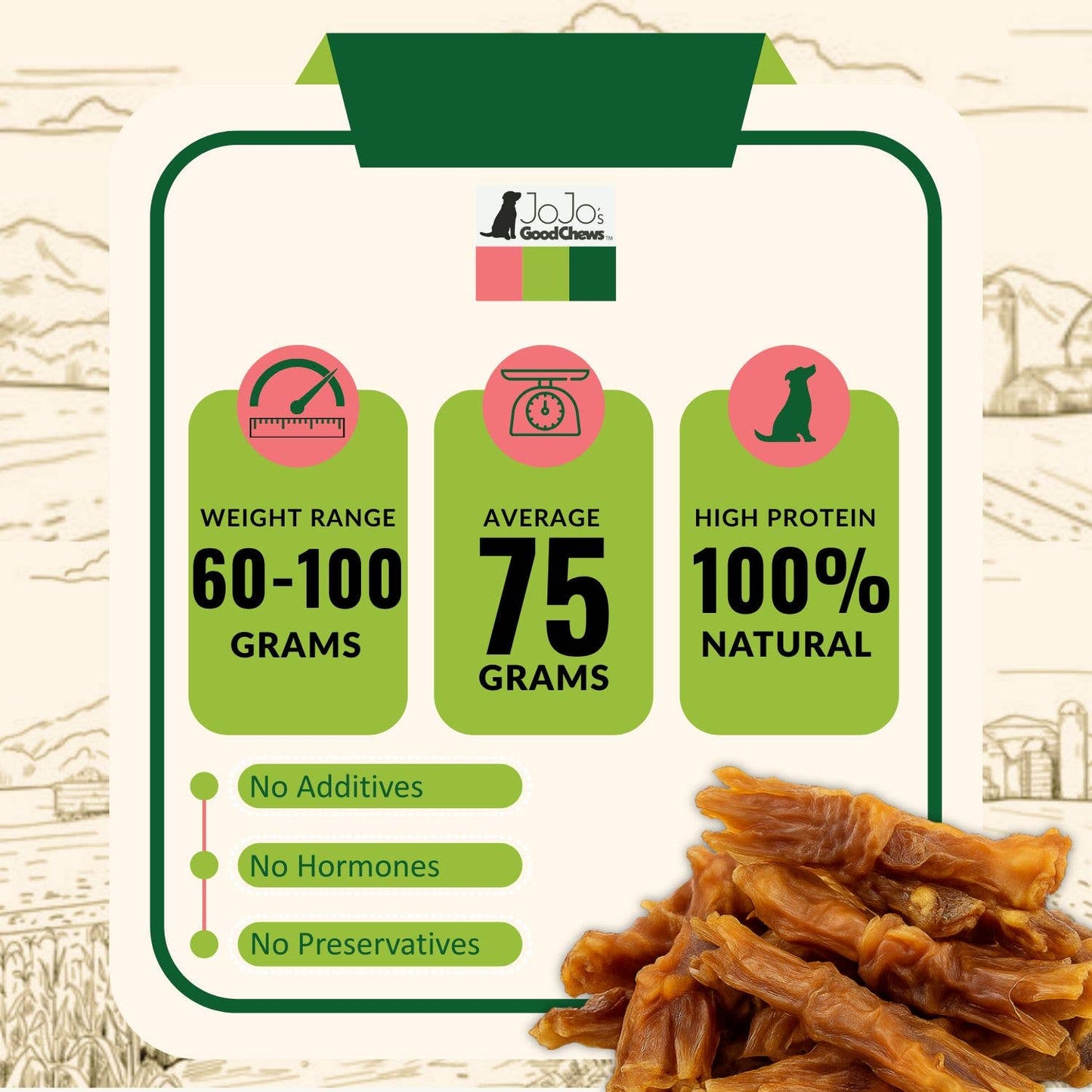 All - Natural Jumbo Beef Y Tendon Chew for Dogs - 6"–9" Inches - Doglicious Bakery Bites