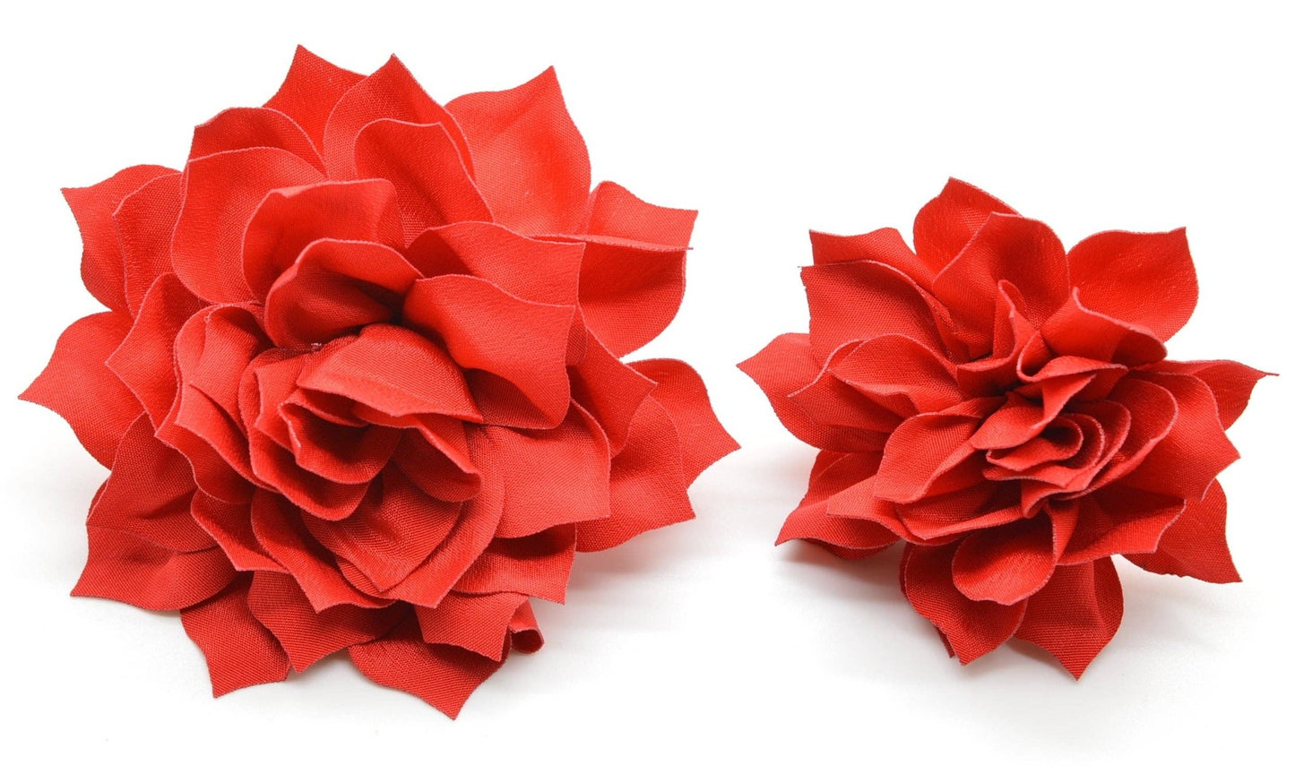 Dog Collar Attachment - With Red Fluffy Flower - Doglicious Bakery Bites
