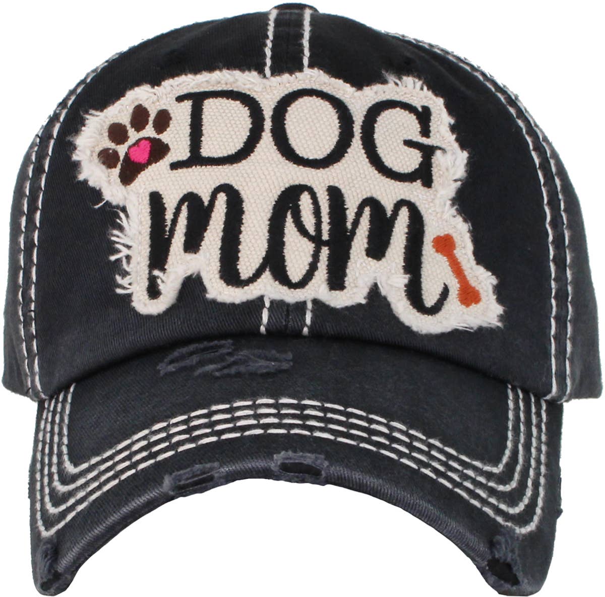 DOG MOM WASHED VINTAGE BALLCAP - Doglicious Bakery Bites