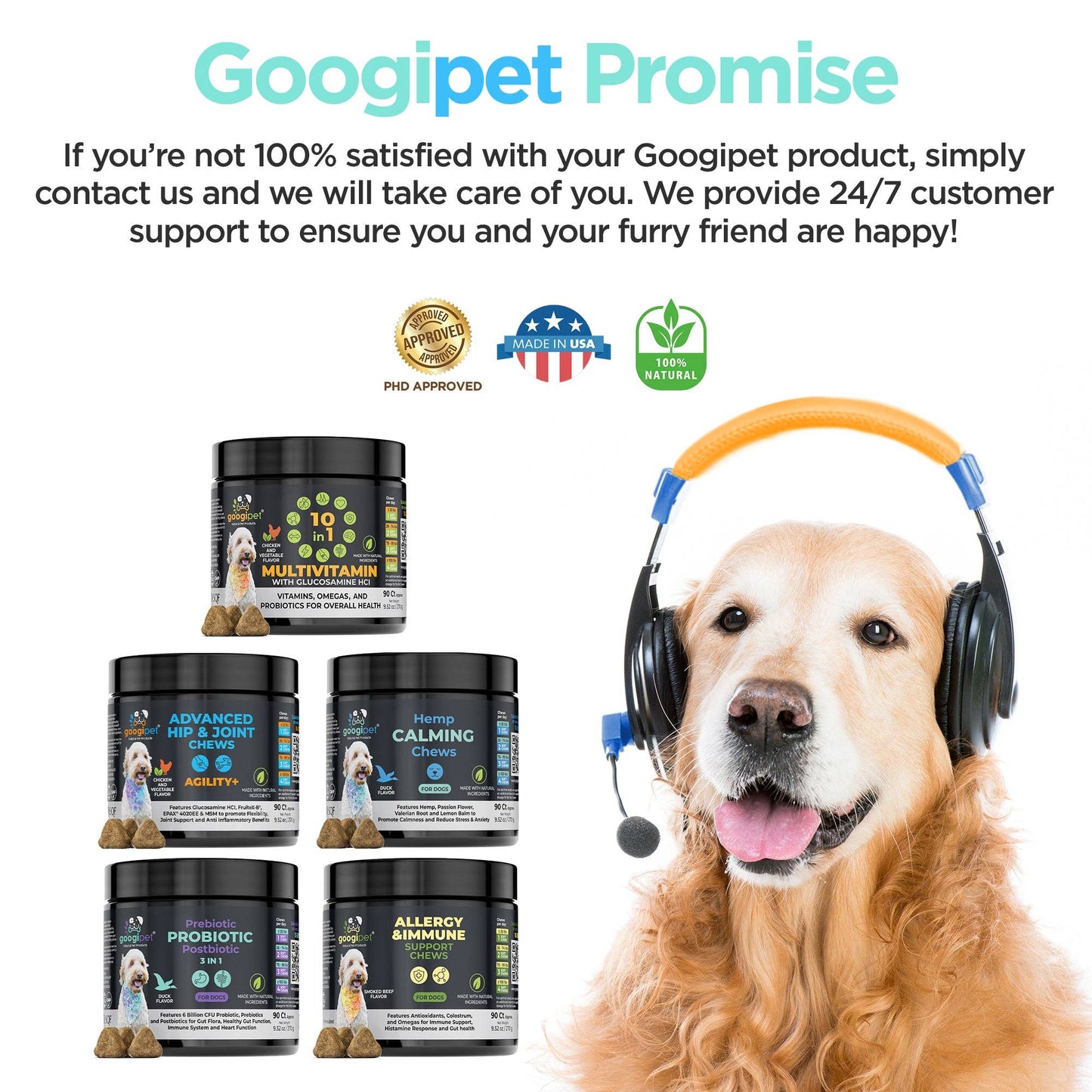 Googipet Hemp Calming Chews for Dogs - Doglicious Bakery Bites