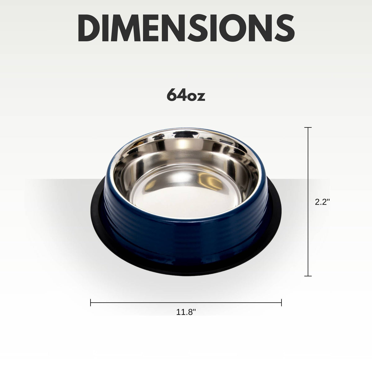 Jojo Modern Pets - Eco-friendly Non Skid Ribbed Cat & Dog Bowl (Poseidon Blue) - Doglicious Bakery Bites