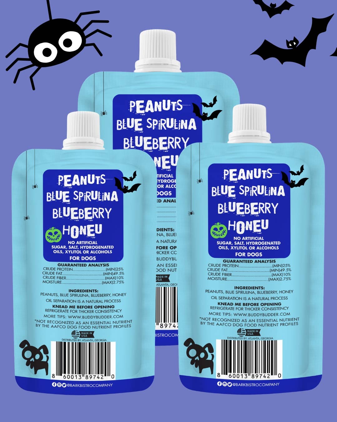 LIMITED EDITION Blue Boo Budder - Blue Dog Peanut Butter - Doglicious Bakery Bites