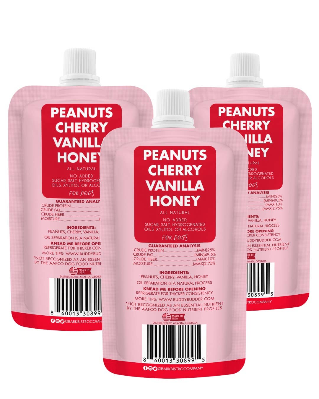 LIMITED EDITION Cherry Pie Buddy Budder - Dog Peanut Butter - Doglicious Bakery Bites