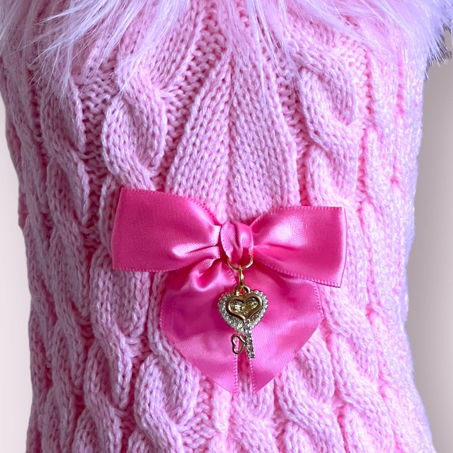 Lock and Key Furry Knit Sweater - Doglicious Bakery Bites
