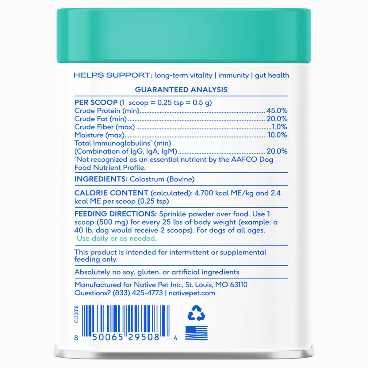 Native Pet - Native Pet Colostrum Immune System Powder Supplement for Dog - Doglicious Bakery Bites
