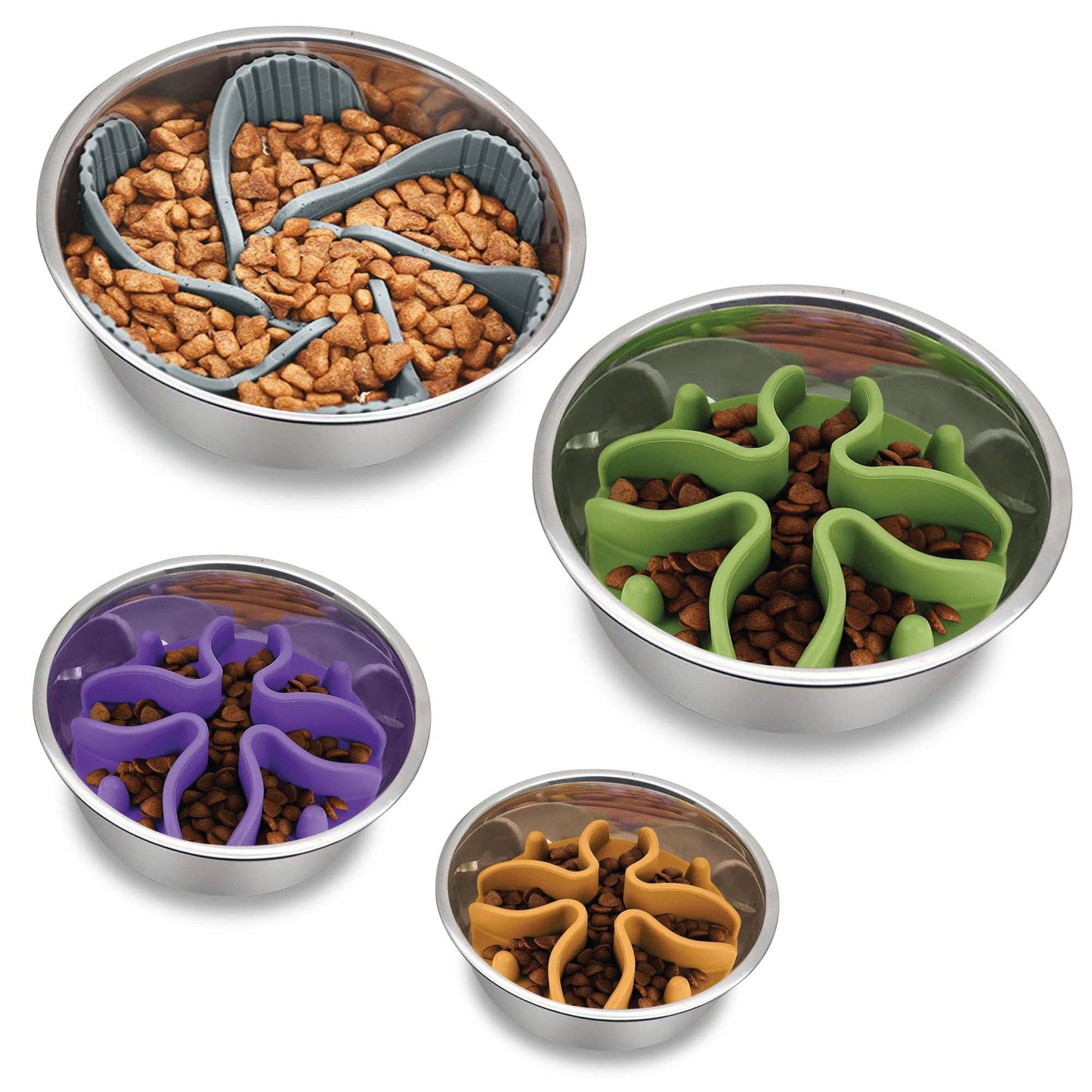 Paw Puzzle Slow Feeder Dog Bowl Insert - Doglicious Bakery Bites