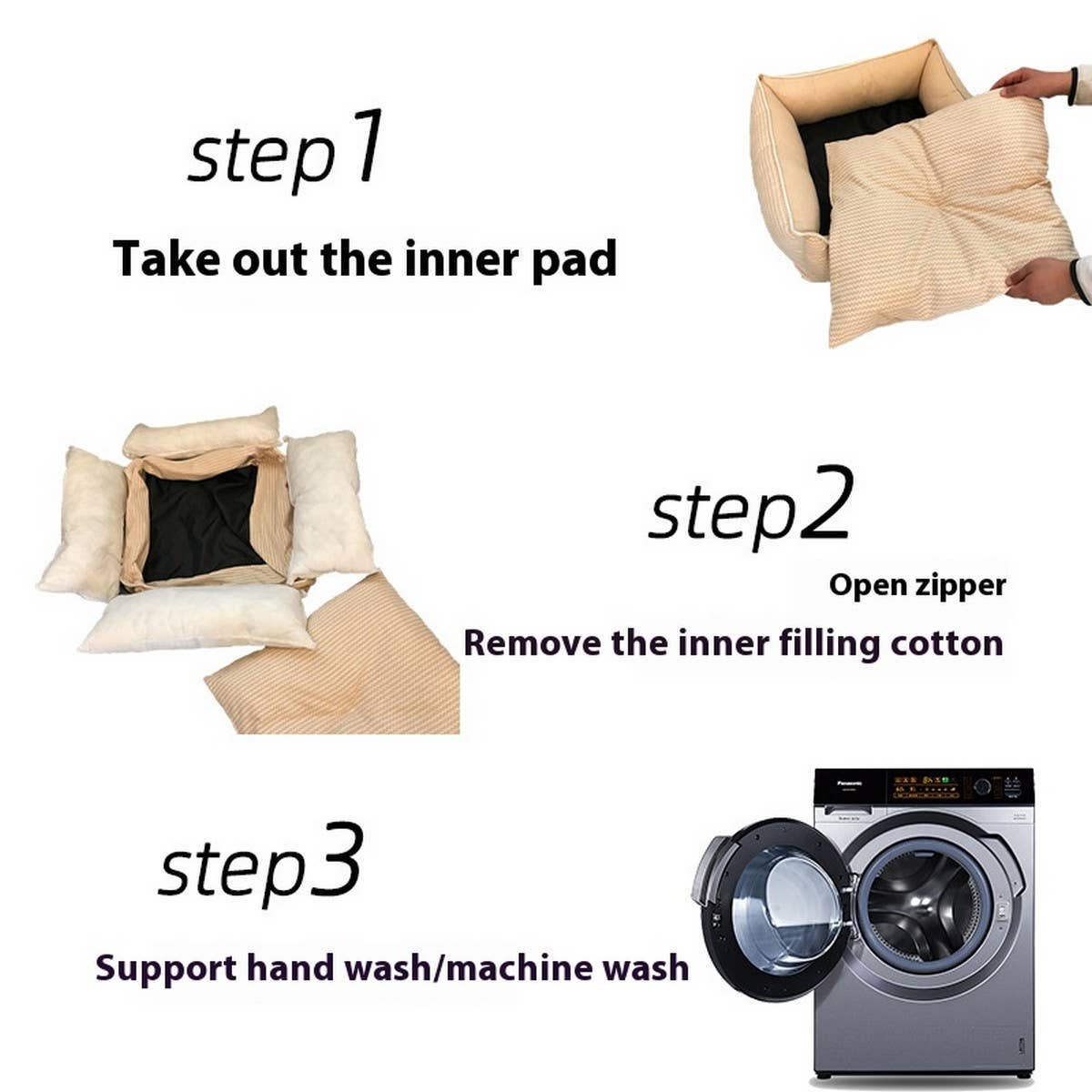 PAWPAWwholesale - Square Breathable Cotton and Linen Pet Bed_CWMM5263 - Doglicious Bakery Bites