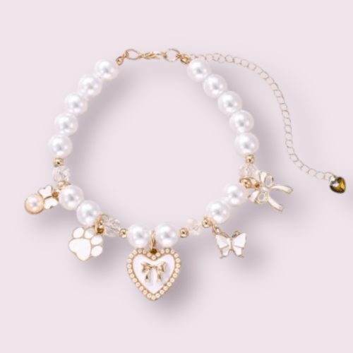 Paws & Pearls Dog Charm Necklace - Doglicious Bakery Bites