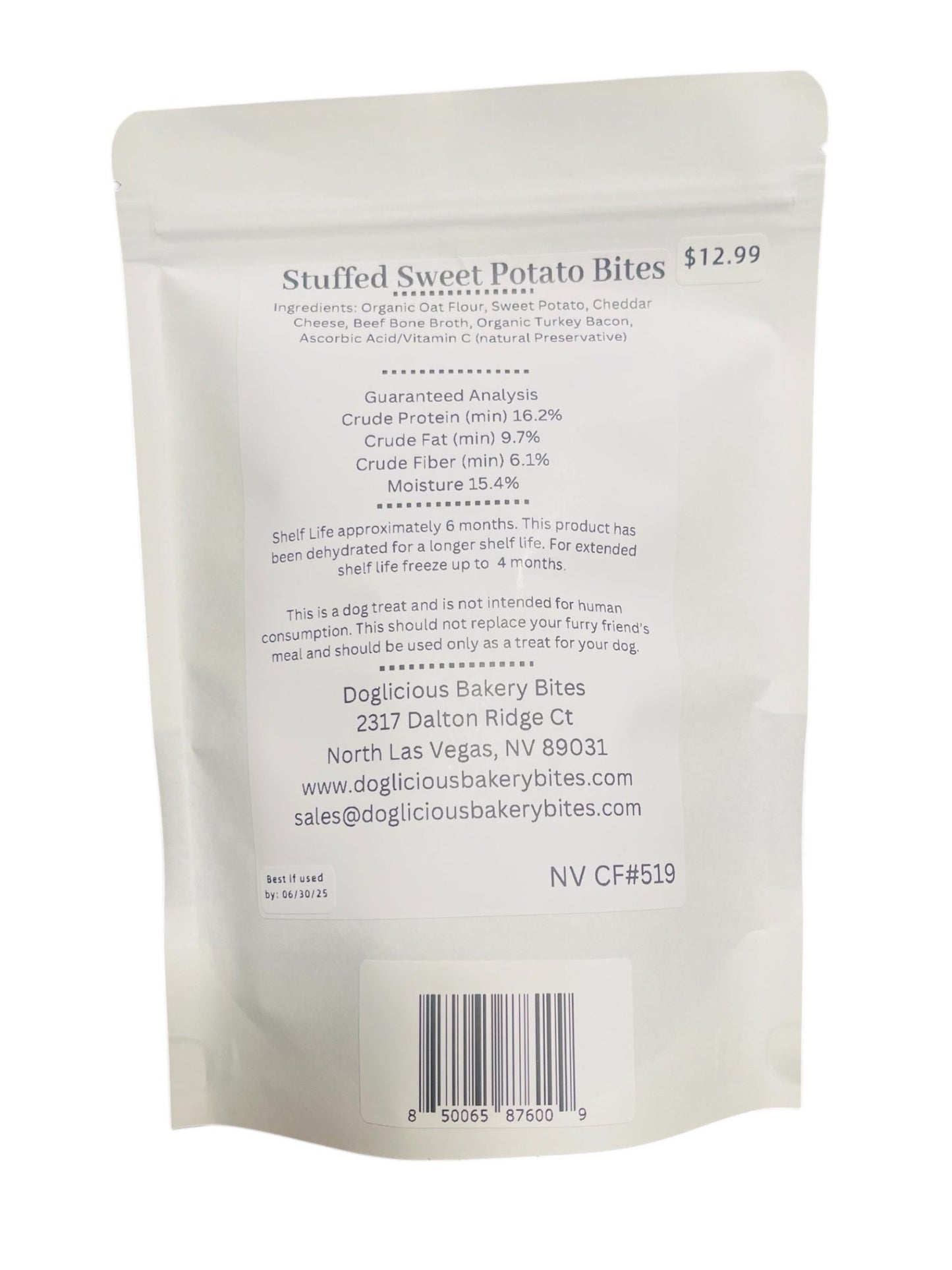 Stuffed Sweet Potato Bites - Doglicious Bakery Bites