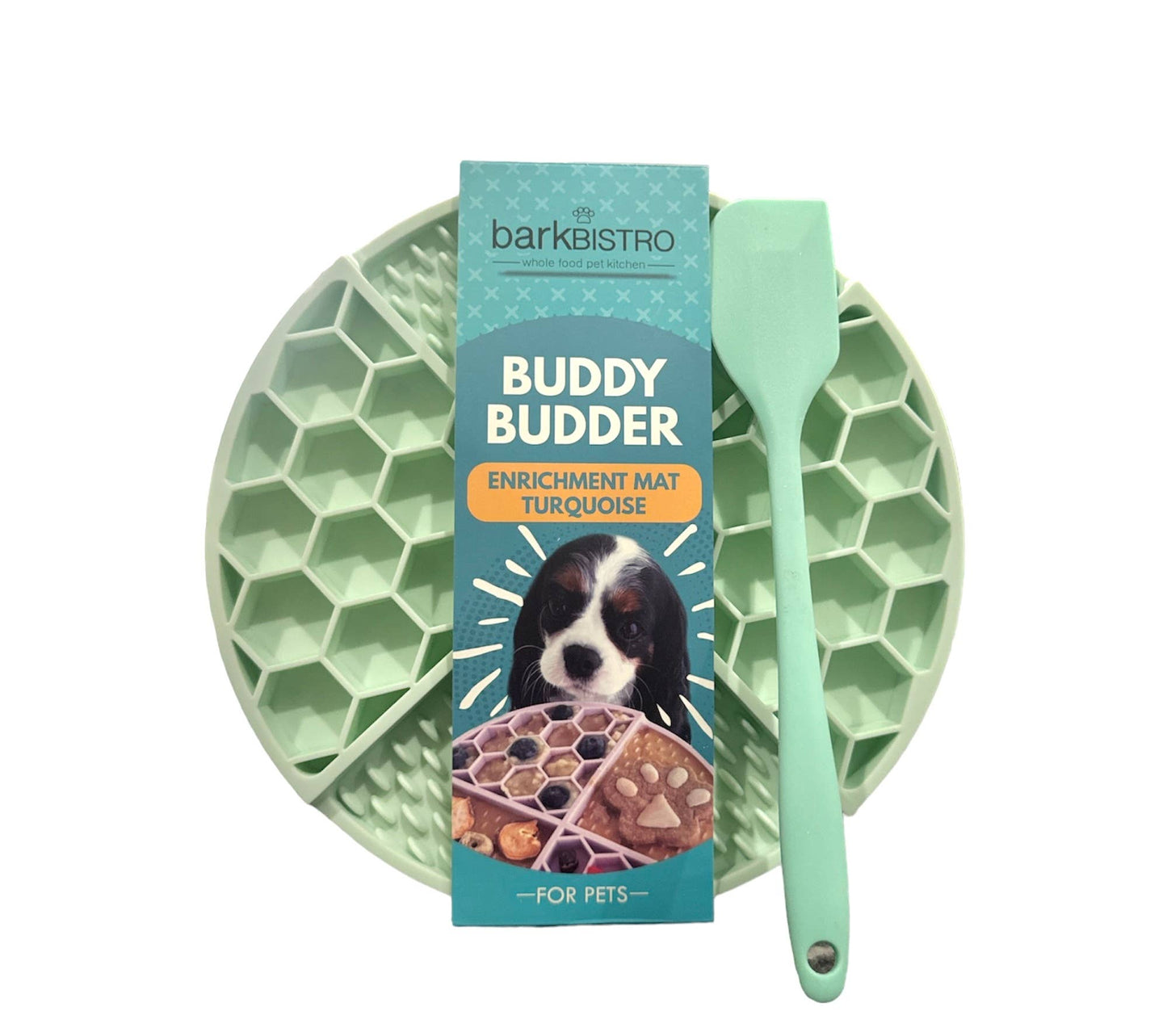 Turquoise + Pink Lickmats + Spatula (Purple OOS) - Doglicious Bakery Bites
