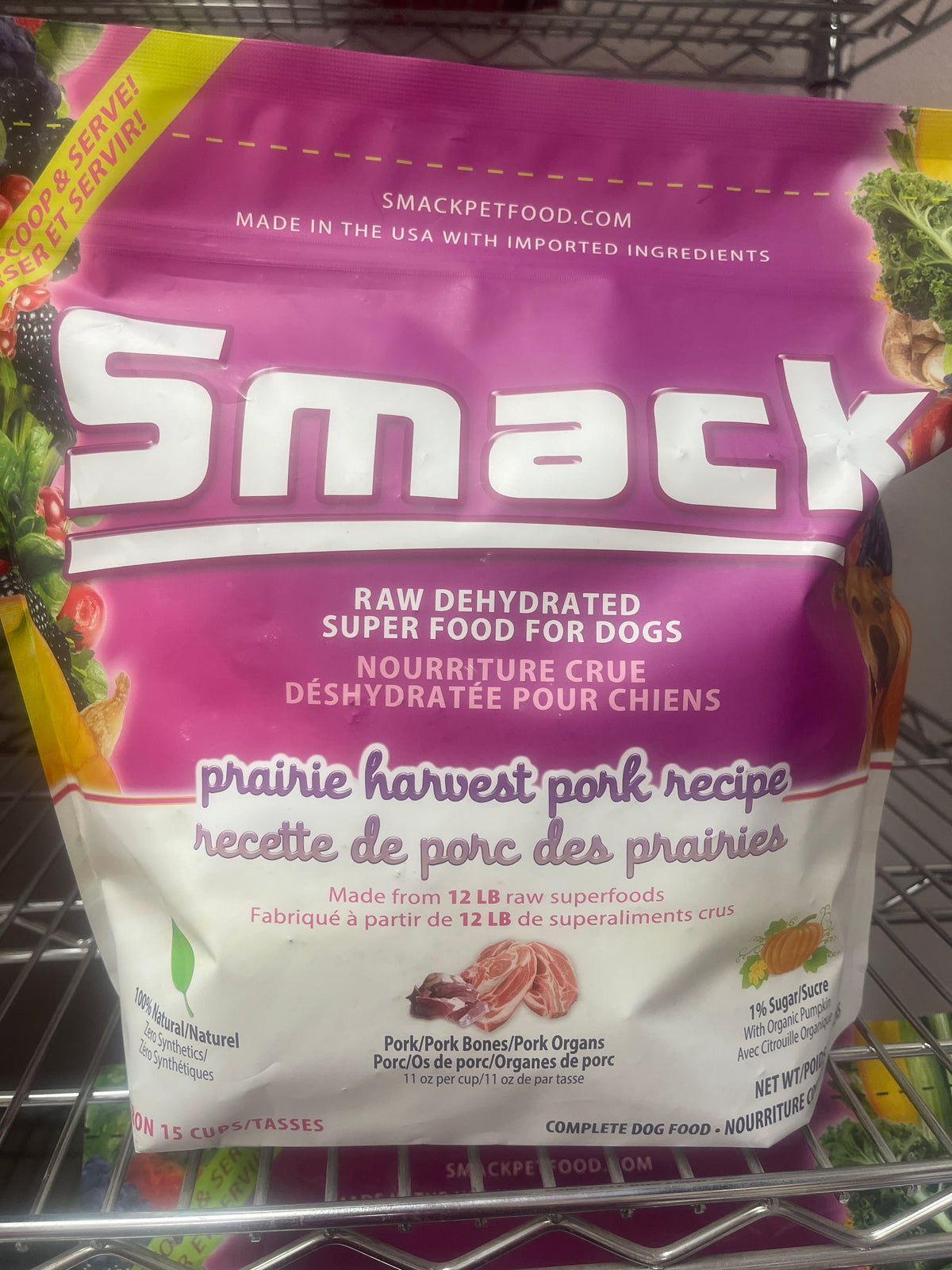 Smack Dog food - Prairie harvest pork recipe ￼