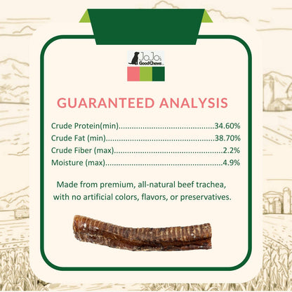 12” Beef Trachea Dog Chew – All-Natural Treat - Doglicious Bakery Bites