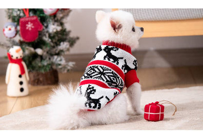 Christmas Pet Sweater Dog Cat Winter Knit Outfit