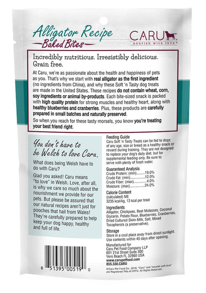 Caru & Cafe Nara - Caru Soft 'n Tasty Alligator Recipe Bites for Dogs