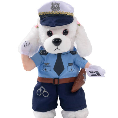 Police Officer Dog Costume Pet Uniform Outfit