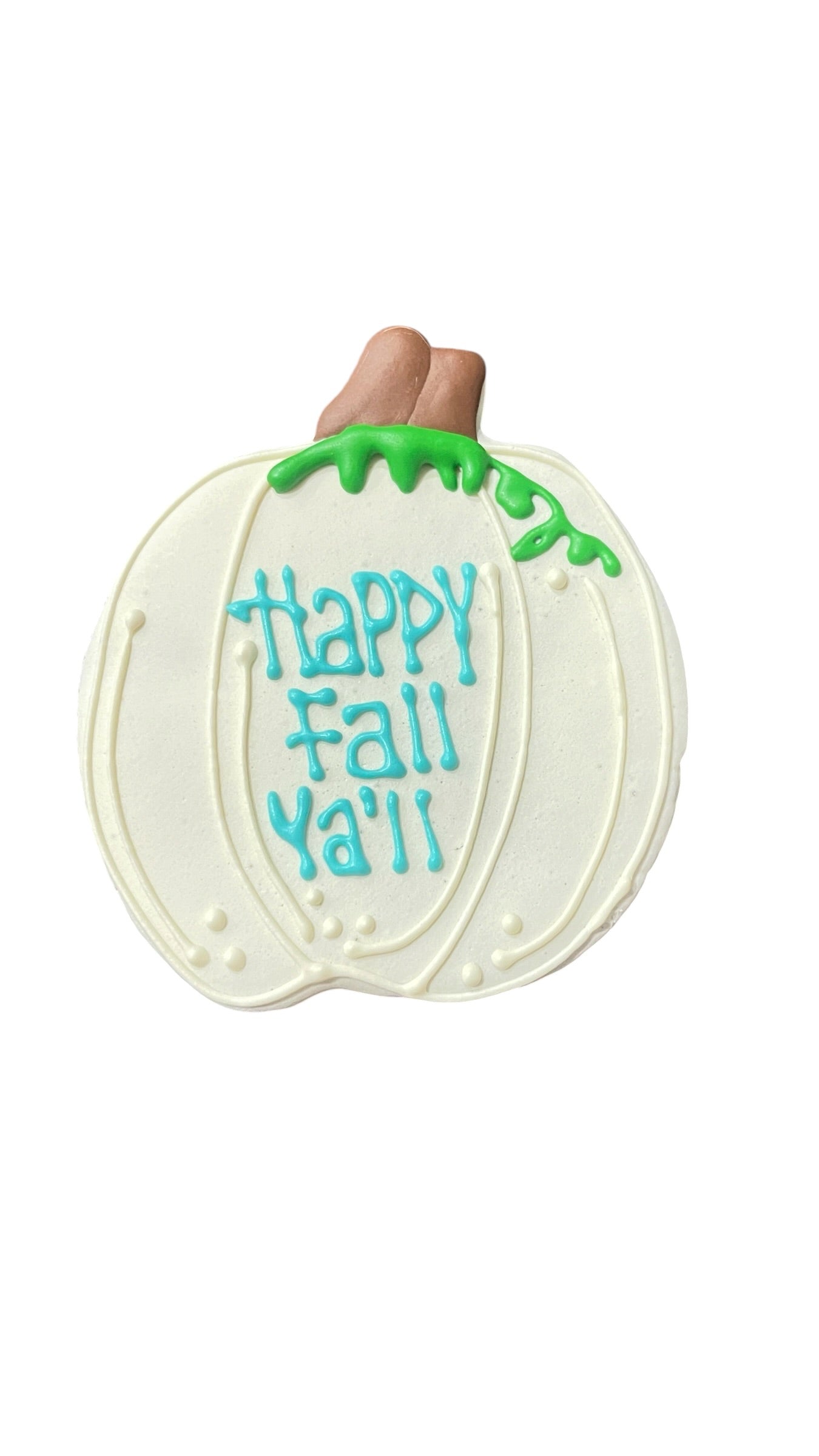 Happy Fall Y’all Pumpkin Cookie