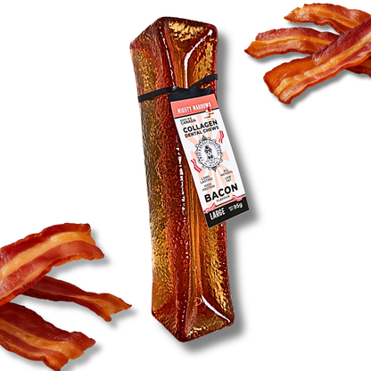 Mighty Marrows Collagen Dental Chew - Bacon - 2 Sizes
