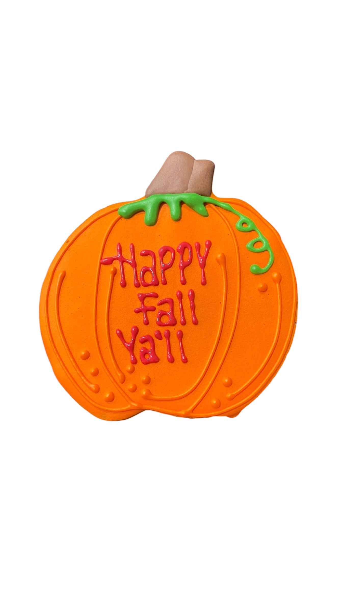 Happy Fall Y’all Pumpkin Cookie