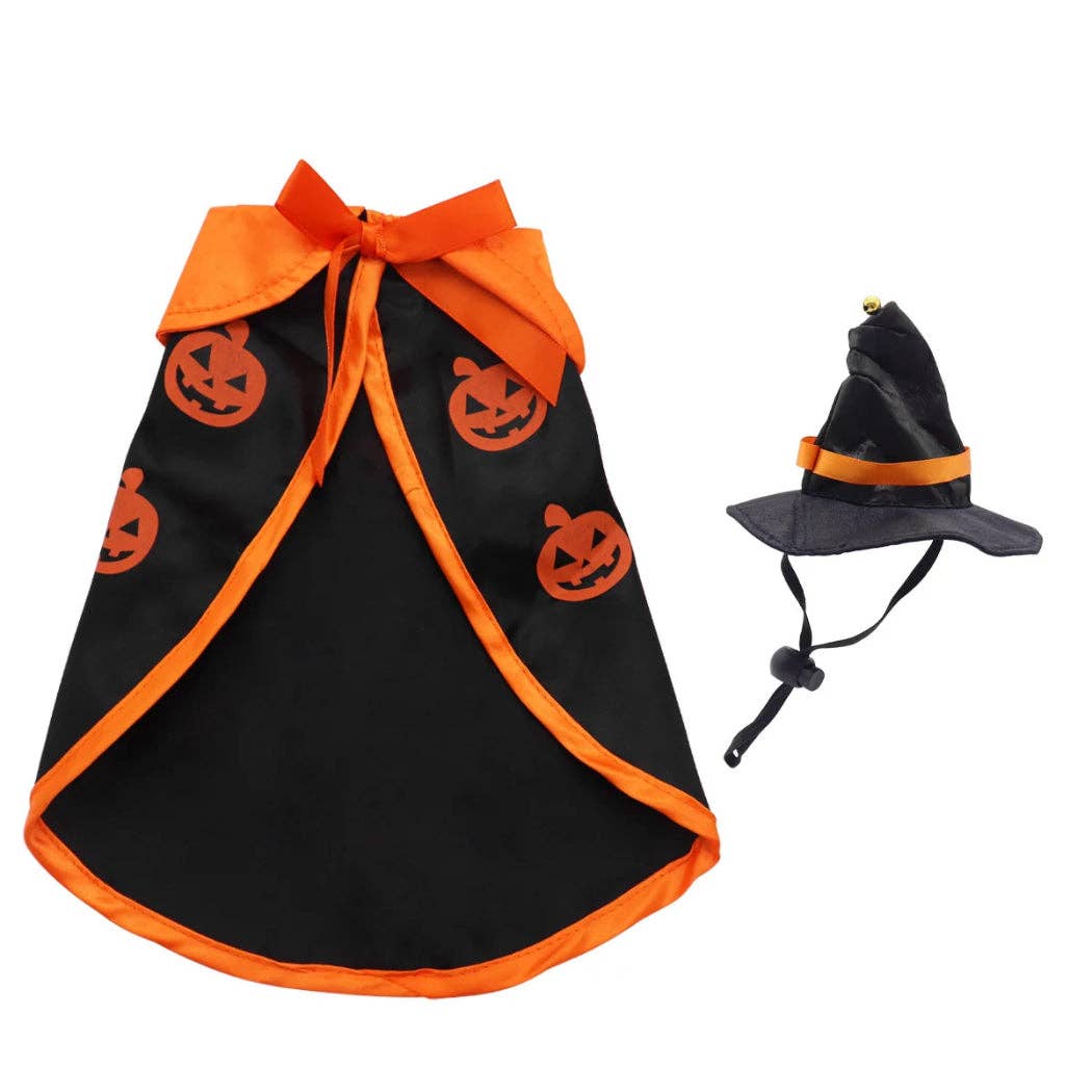 Cheerhunting - Ozzie - Pumpkin Witch Hat Halloween Pet Costume