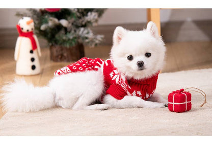 Christmas Pet Sweater Dog Cat Winter Knit Outfit