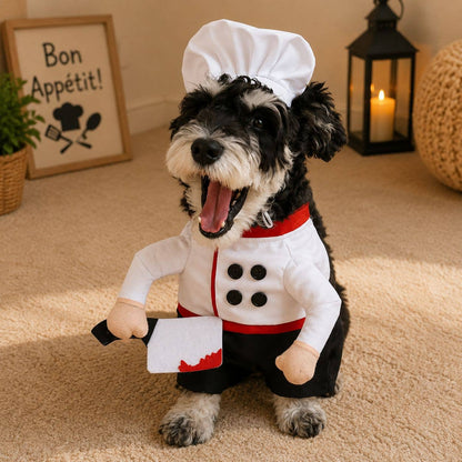 Chef Pet Costume Dog Cat Cooking Outfit