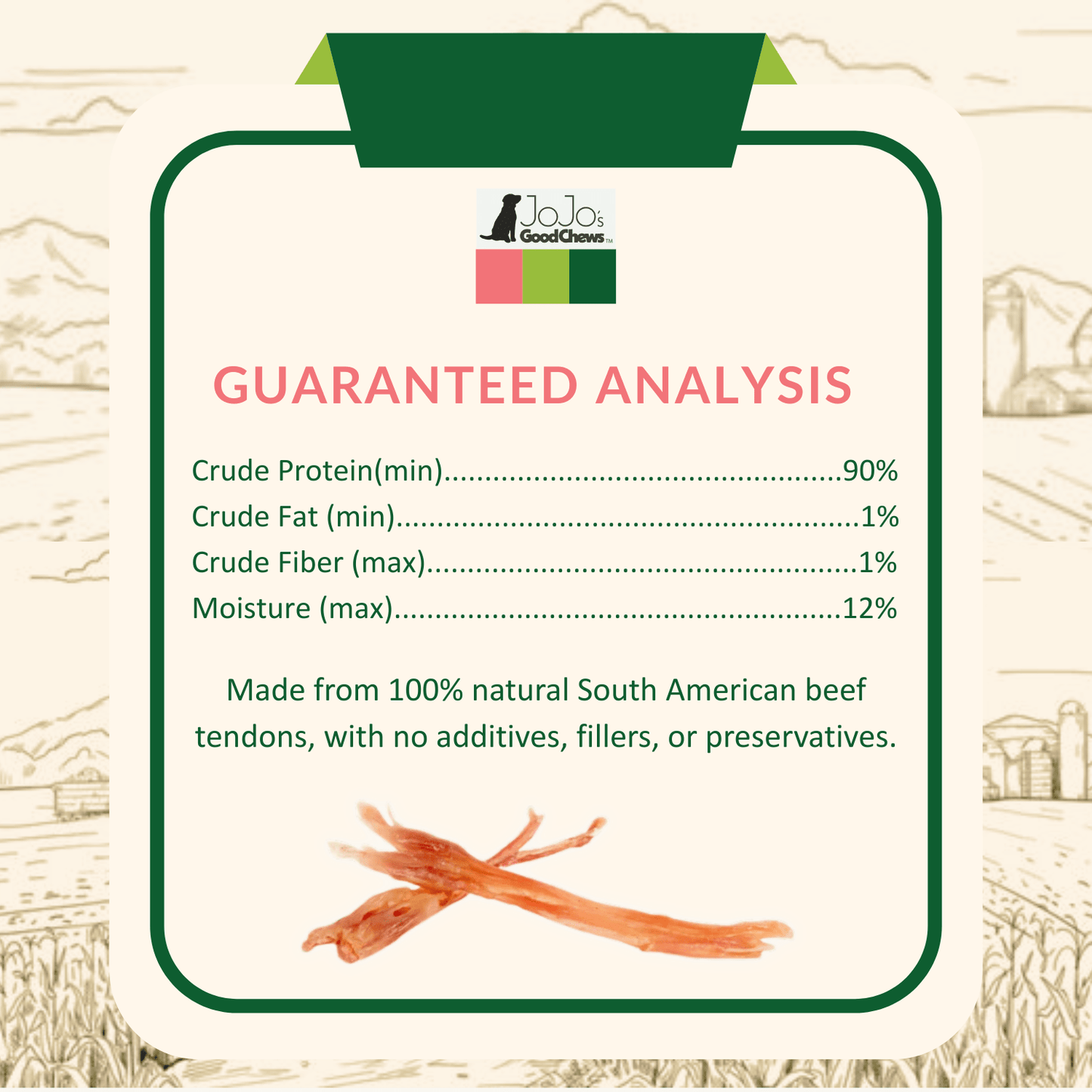 All - Natural Beef Y Tendon Chews for Dogs - Doglicious Bakery Bites