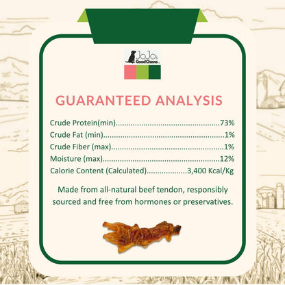 All - Natural Jumbo Beef Y Tendon Chew for Dogs - 6"–9" Inches - Doglicious Bakery Bites