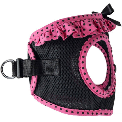 American River Polka Dot Dog Harness - Hot Pink & Black - Doglicious Bakery Bites