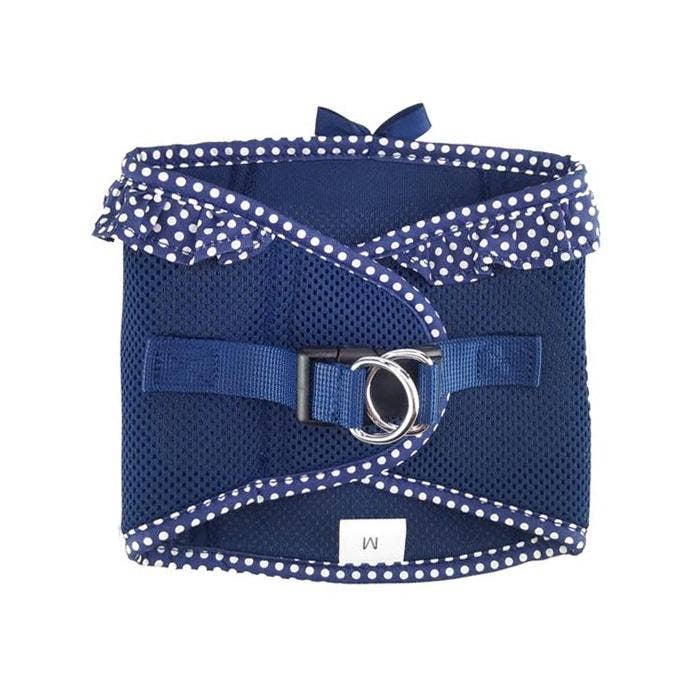 American River Polka Dot Dog Harness - Navy Polka Dot - Doglicious Bakery Bites