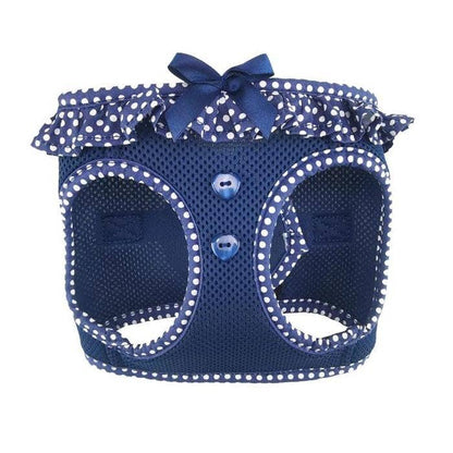 American River Polka Dot Dog Harness - Navy Polka Dot - Doglicious Bakery Bites