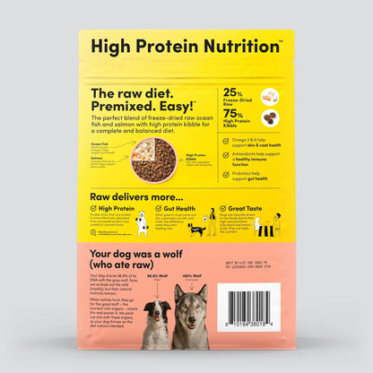 Animals Like Us - RawMix25 W/ OceanFish/Salmon Freeze-Dried Raw Dog Food 2lb - Doglicious Bakery Bites