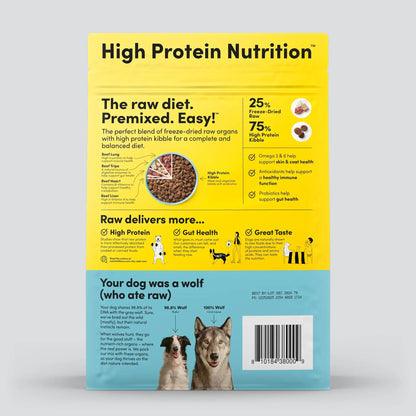 Animals Like Us - RawMix25 With Beef Organs Freeze-Dried Raw Dog Food 2lb - Doglicious Bakery Bites