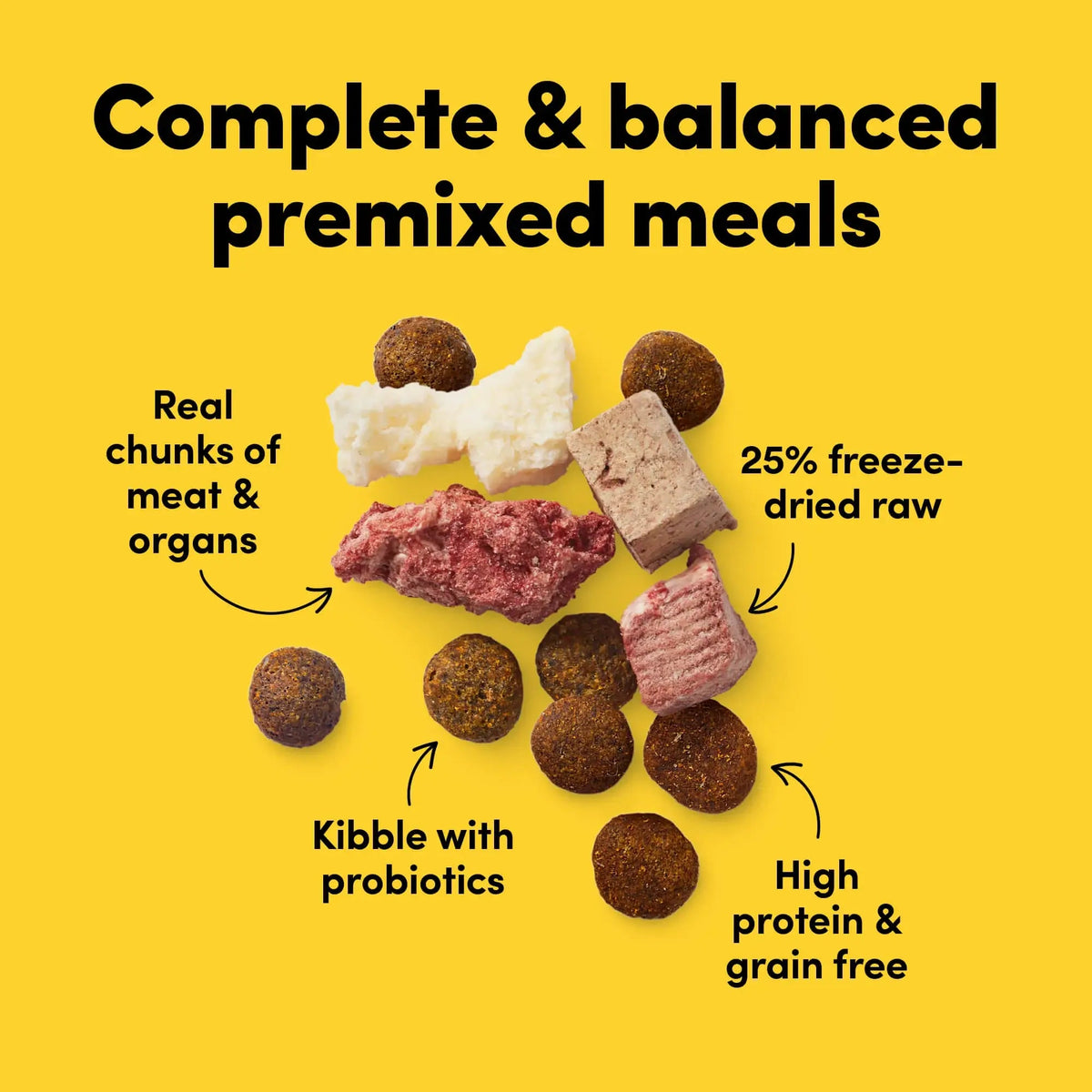 Animals Like Us - RawMix25 With Beef Organs Freeze-Dried Raw Dog Food 2lb - Doglicious Bakery Bites