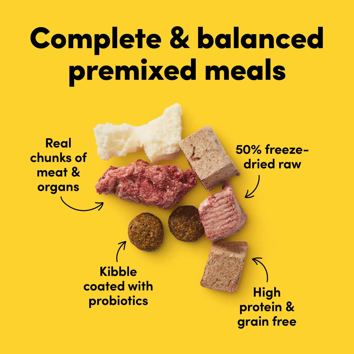 Animals Like Us - RawMix50 Beef Organs Recipe Freeze-Dried Raw Dog Food 2lb - Doglicious Bakery Bites