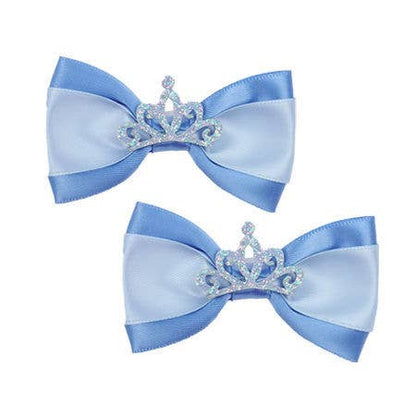 Barker's Bowtique - Blue & White with Tiara Dog Hair Bows - Doglicious Bakery Bites