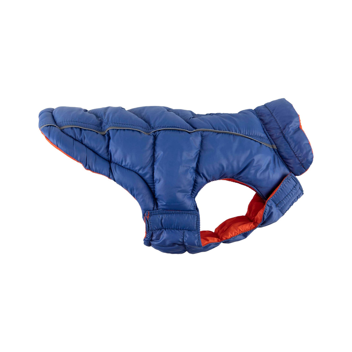 Barker's Bowtique - Featherlite Reversible-Reflective Puffer Vest - Blue/Orange - Doglicious Bakery Bites