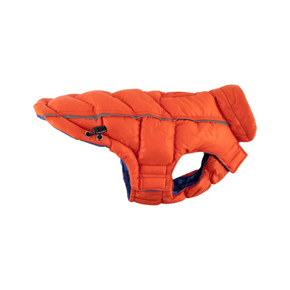 Barker's Bowtique - Featherlite Reversible-Reflective Puffer Vest - Blue/Orange - Doglicious Bakery Bites