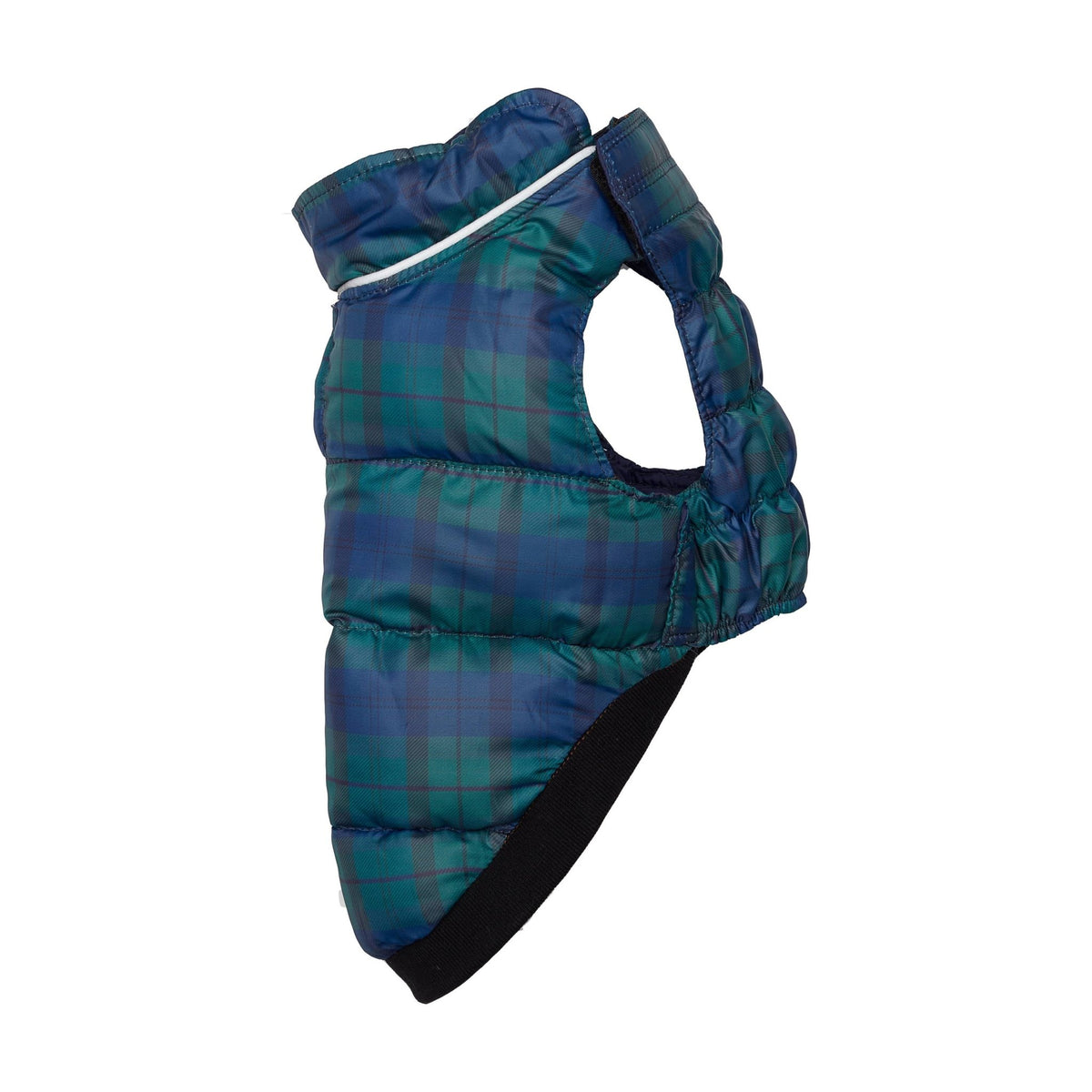 Barker's Bowtique - Navy / Plaid Flex-Fit Reversible Puffer - Doglicious Bakery Bites