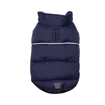 Barker's Bowtique - Navy / Plaid Flex-Fit Reversible Puffer - Doglicious Bakery Bites