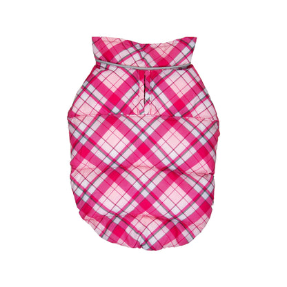 Barker's Bowtique - Pink / Plaid Flex-Fit Reversible Puffer - Doglicious Bakery Bites