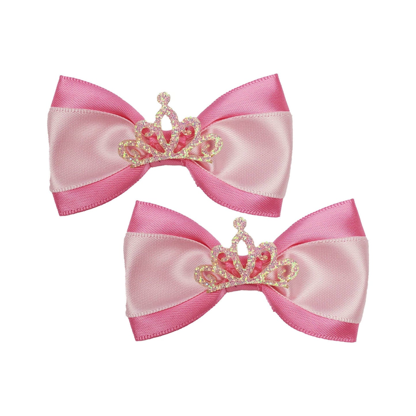 Barker's Bowtique - Pink & White with Tiara Dog Hair Bows - Doglicious Bakery Bites