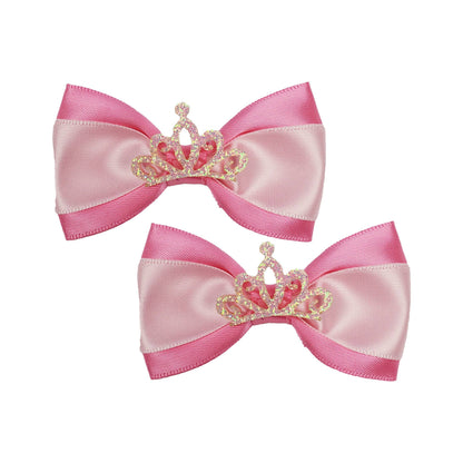 Barker's Bowtique - Pink & White with Tiara Dog Hair Bows - Doglicious Bakery Bites