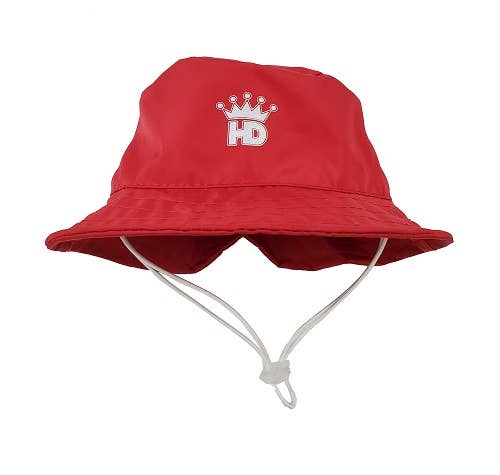 Barker's Bowtique - Red Bucket Rain Hat for Dogs - Doglicious Bakery Bites