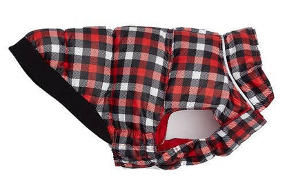 Barker's Bowtique - Red / Gingham Flex-Fit Reversible Puffer - Doglicious Bakery Bites