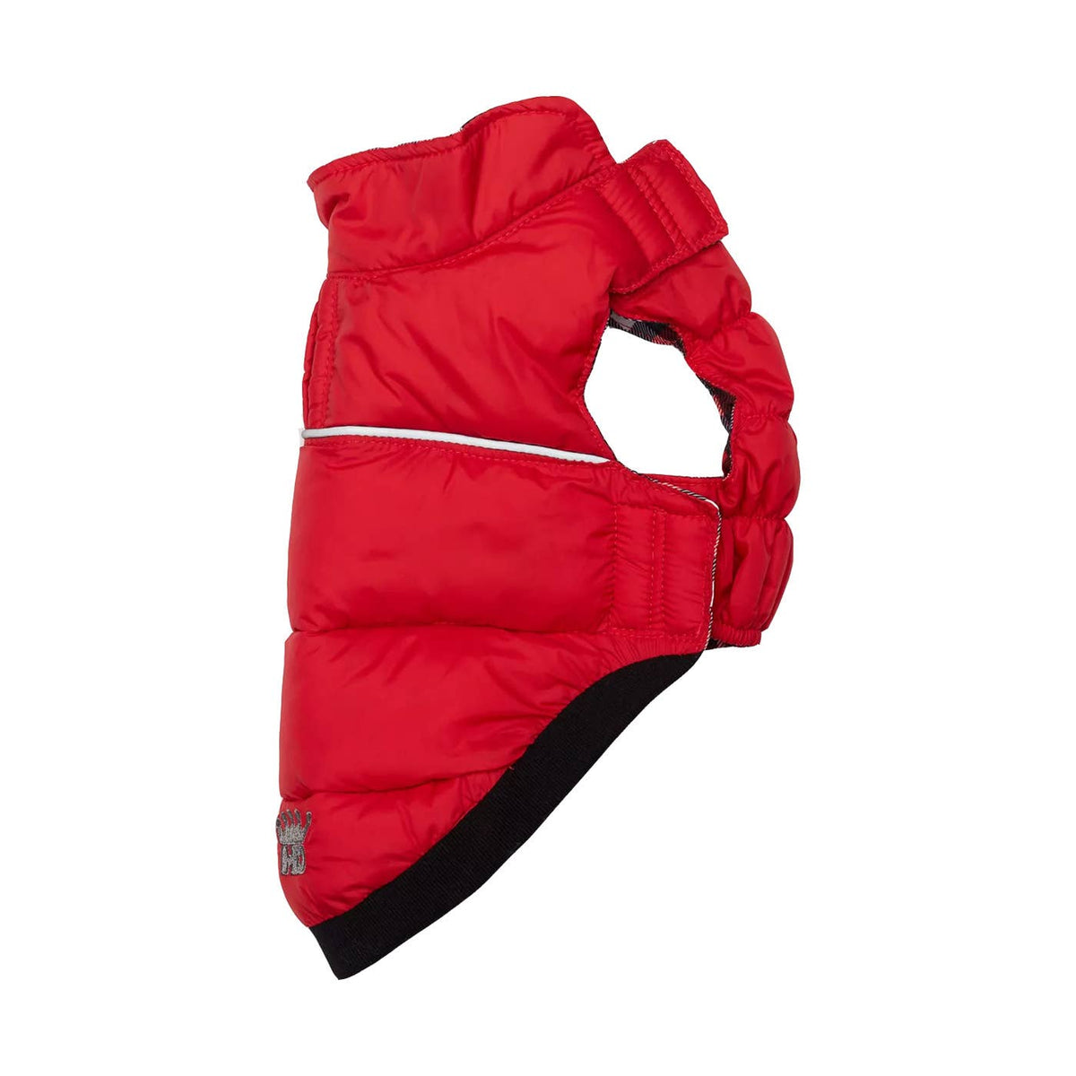 Barker's Bowtique - Red / Gingham Flex-Fit Reversible Puffer - Doglicious Bakery Bites