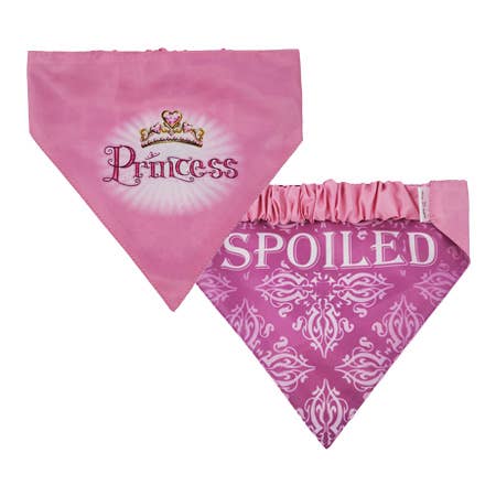 Barker's Bowtique - Two Sided Bandana - Princess Bandana - Doglicious Bakery Bites