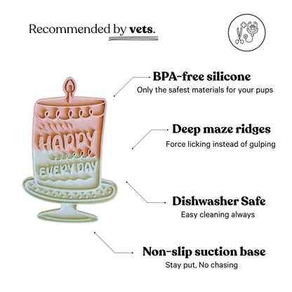 Barks and Brownies - Happy Lick Mat | Pink - Doglicious Bakery Bites