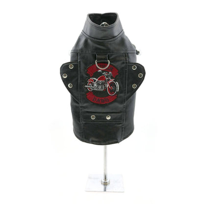 Biker Dawg Motorcycle Dog Jacket - Black - Doglicious Bakery Bites