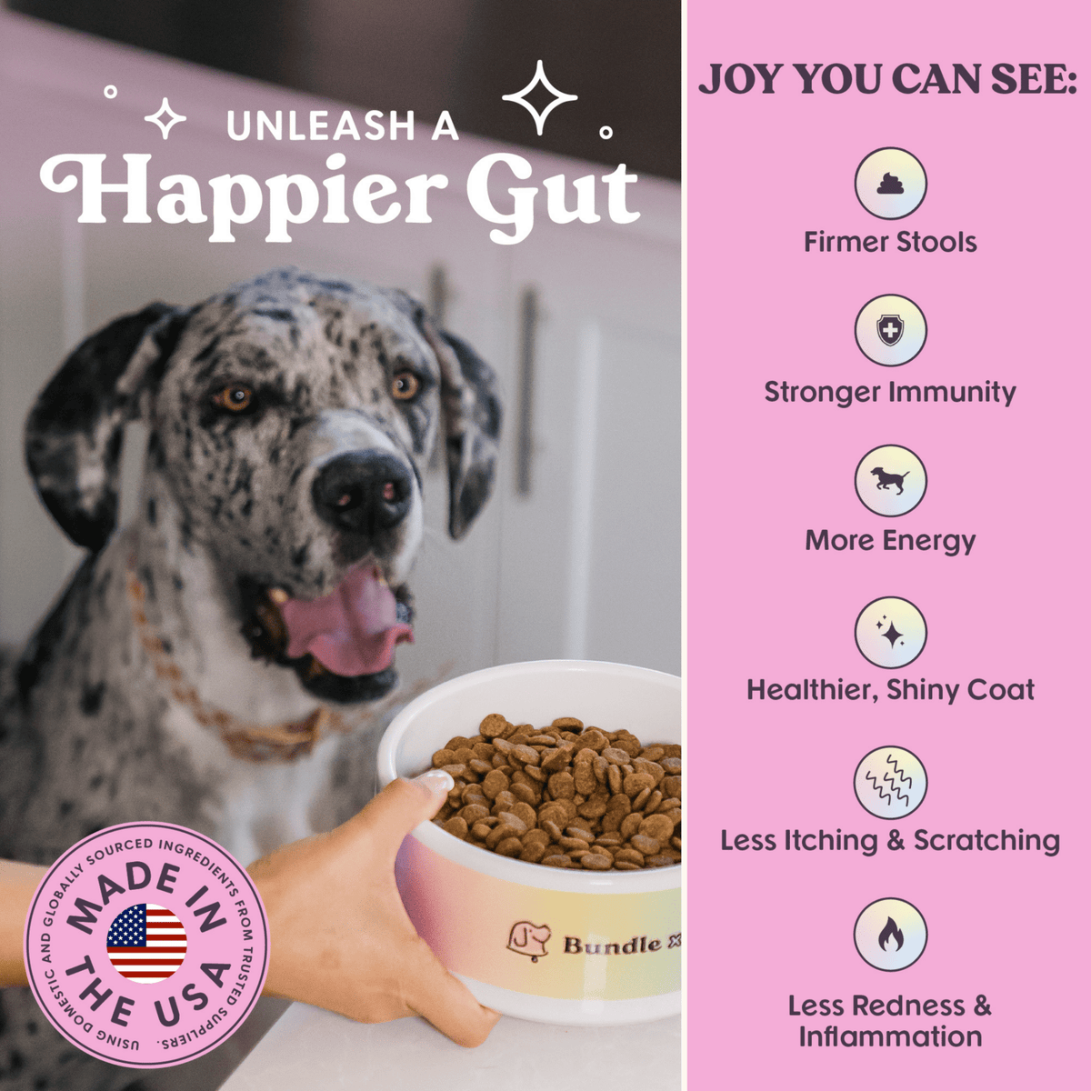 Bundle x Joy - Brave Grass-Fed Lamb Superfood for Dogs (Poultry-Free) 18 lb - Doglicious Bakery Bites
