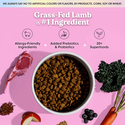 Bundle x Joy - Brave Grass-Fed Lamb Superfood for Dogs (Poultry-Free) 18 lb - Doglicious Bakery Bites